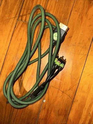 Green Monster S-Video Cable Original Microsoft XBOX Gold Tip 10ft - Tested - Image 1 of 4