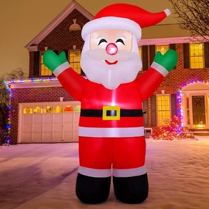 COMIN 5.2 FT Tall Christmas Inflatables Outdoor Decorations Blow Up Waving Sa... - Picture 1 of 6