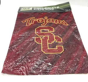 USC Trojans Suede Garden Flag Double Sided 12.5" X 18"  NCAA Team Sports - Picture 1 of 3