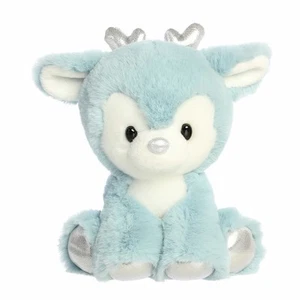 Aurora - Holiday - 8" Dashing Reindeer - Winter Blue Festive Stuffed Animal - Picture 1 of 4
