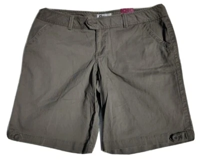 ● Bermudas Sólidas Bolsillo en Ángulo So Junior Nuevas con Etiquetas Talla 17 Marrón Mezcla de Algodón Foto 1 de 4