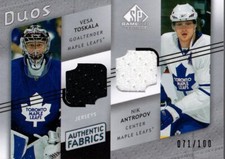 2008-09 SP Game Used Authentic Fabrics Duos Hockey Card Pick