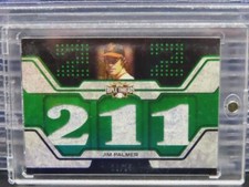 2008 Topps Triple Threads Jim Palmer Emerald Game Used Jersey #12/18 Orioles