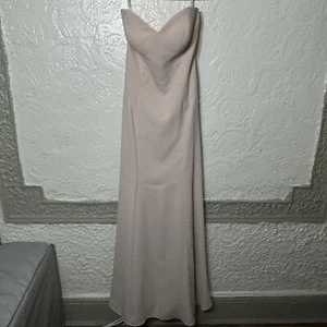 Dessy Group trägerloses Brautjungfernkleid Stil 4515 beige nude Größe 6 R - Bild 1 von 10