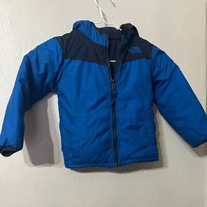 THE NORTH FACE Boys Blue Hooded Jacket size 4T - Picture 1 of 5