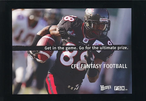 2004 CFL Ottawa Renegades Wendy's Jason Armstead Promotional Postcard Cover