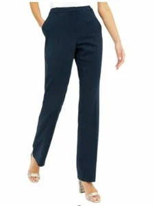 NWT ALFANI Women's Navy Tummy Control Dress Pants Size Short 4 B35 - Picture 1 of 5