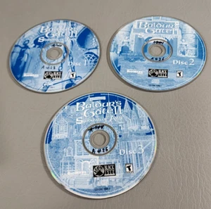 Baldur's Gate II: Shadows of Amn Game(PC, 2000) Dungeons & Dragons- 3 Discs ONLY - Picture 1 of 2