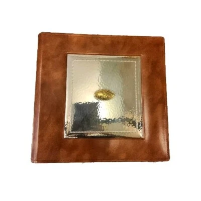 Album fotografico 50° Matrimonio placca argento foto 40 fogli Velina 30x32 Cm - Immagine 1 di 4