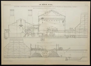 1908 - Plan de la Station Centrale de l'Énergie Électrique du Nord - Wasquehal - Imagen 1 de 5