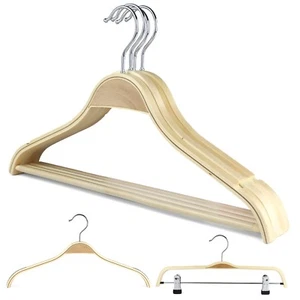 The Hanger Store™ Stylish Laminated Wooden Quality Coat Clothes Hangers - Picture 1 of 8