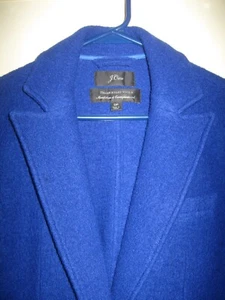 J. CREW Blue Italian Rolled 100% Wool Coat Double Breasted; #J7660 SZ OP (XS; P) - Picture 1 of 9