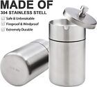 Car Ashtray Portable Ashtray Stainless Steel Smokeless Ash Tray with Lid Outdoor