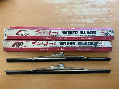 TRICO TAU-12 12 英寸 Wiper 刀片对 NOS - Willys Chrysler DeSoto 道奇普利茅斯 — 第 1/4 张图片