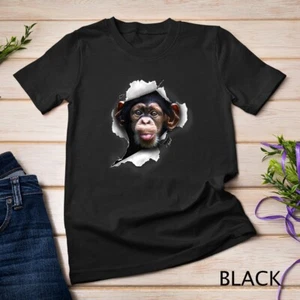 Camiseta divertida chimpancé, camiseta divertida mono, camiseta unisex amante de los monos - Imagen 1 de 15