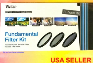 VIVITAR FILTER KIT ND8+UV+CPL To KODAK PIXPRO AZ901 UltraViolet+Polarized+Neutr - Picture 1 of 9