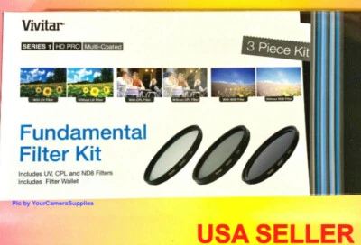 VIVITAR FILTER KIT ND8+UV+CPL To KODAK PIXPRO AZ901 UltraViolet+Polarized+Neutr - Image 1 of 4
