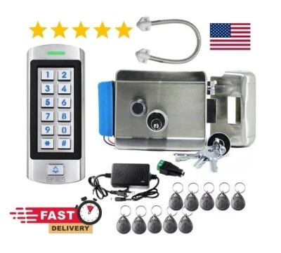 Door Access Control System Kit with RFID keypad, Electric door Lock Set Outdoor - Image 1 of 4