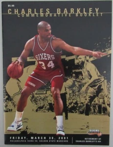 30 de marzo de 2001 Charles Barkley Night 76ers vs. Golden State Warriors Program - Imagen 1 de 2