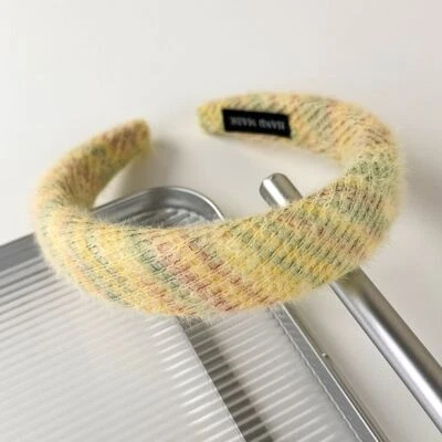 Diademas acolchadas de lana esponjosa - Diademas de esponja retro accesorio para el cabello de mujer 1 pieza Foto 1 de 4