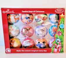 Hallmark Rudolph Reindeer 12 Days of Christmas Ornament Set 2014 Refillable