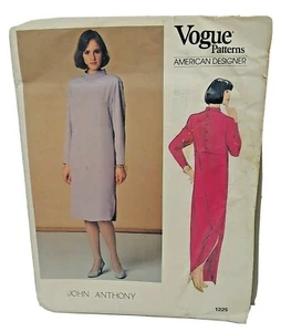 Vogue1225 John Anthony Dress Pattern 16 New Large Envelope has Damage - Picture 1 of 3