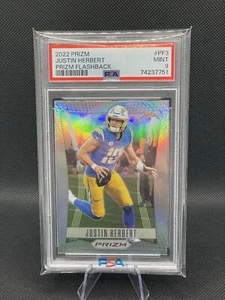 2022 Panini Prizm Flashback Justin Herbert #PF3 PSA 9 MINT - Picture 1 of 2