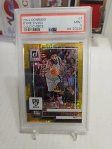Kyrie Irving 2022 DONRUSS GOLD CHOICE PSA 9 5/10 - Picture 1 of 2