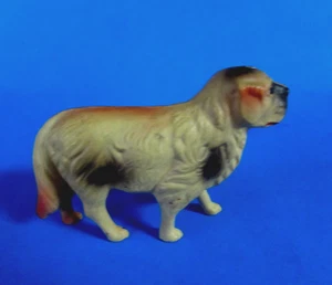 VINTAGE ST. BERNARD DOG - TOY CELLULIOD FIGURINE - Picture 1 of 4