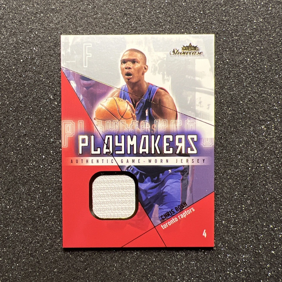 2004-05 Fleer Showcase CHRIS BOSH #PM-CB Playmakers JERSEY GOLD 026/100 RAPTORS - Image 1 of 4