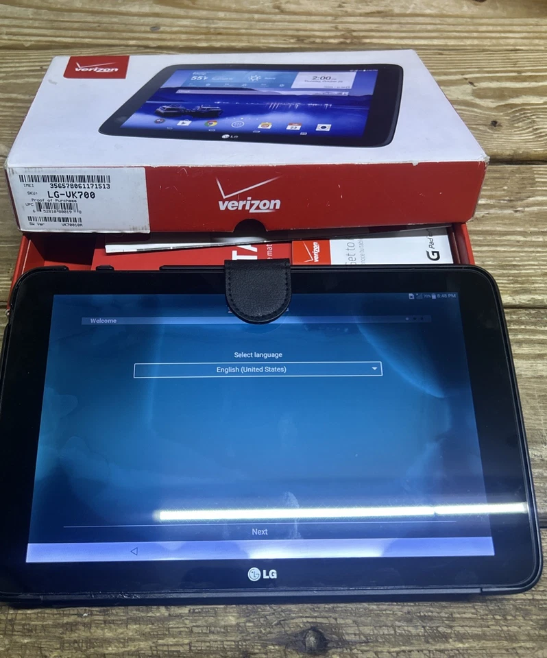 USED LG G Pad 4G LTE Tablet (Black 10.1 -Inch Verizon) -- ***Burnt Screen*** - Image 1 of 4