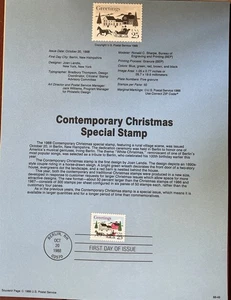 USPS Souvenir Page 2400 Contemporary Christmas Special Stamp  - Picture 1 of 1