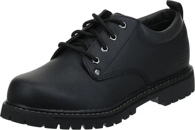 Zapatos de colección Skechers Alley Cats 7111 de cuero negro suela gruesa para hombre talla 10,5 Foto 1 de 4