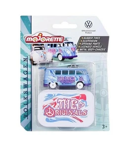 1/64 VW T1 LOVEPEACE MUSIC WITH SURFBOARD BLUE & PURPLE WITH COLLECTORS TIN - Picture 1 of 1