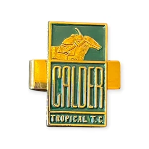 Calder Tropical T.C dunkelgrüne Pferderennen Krawattenklammer - Bild 1 von 2