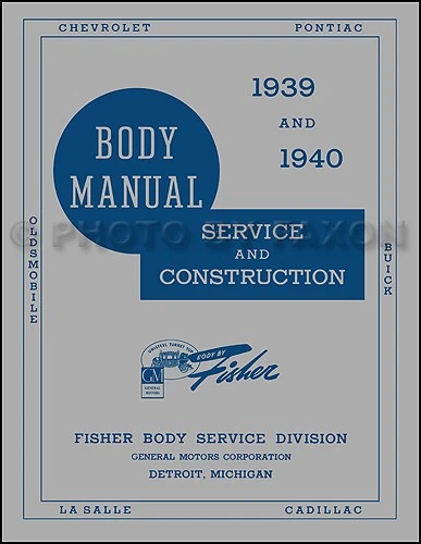 Libro de servicio de reparación 39 40 manual de carrocería Buick 1939 1940 Foto 1 de 4