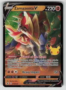 Zamazenta V Ultra Rare Celebrations 018/025 NM - Picture 1 of 2