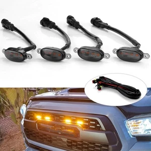 4X Amber Smoke LED Front Grille Running Grill Light For Ford F150 Raptor Style - Bild 1 von 9