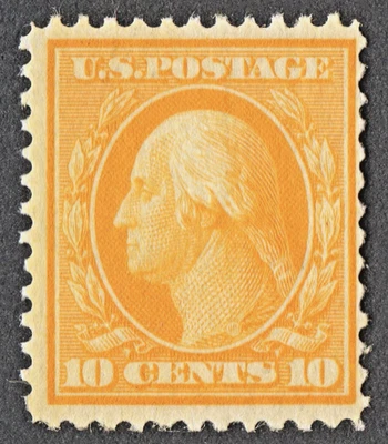 US Sc# 338 *MINT OG NH* { 10c WASHINGTON } BEAUTY PERF 12 FROM 1909 CV$ 165.00 - Image 1 of 2