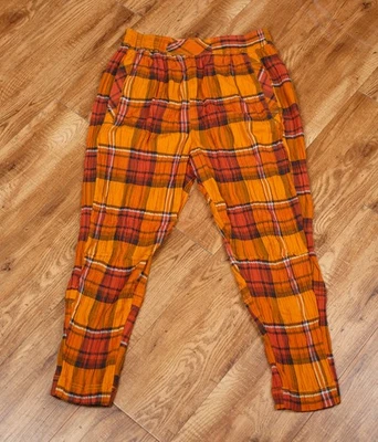 Pantalones Free People Preppy de pierna recta a cuadros en caramelo combo S Foto 1 de 4