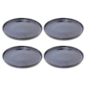 Set of Blue Reactive Glaze Stoneware Side Plates Dishwasher Microwave Safe 21cm - Picture 1 of 15