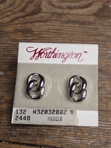 Worthington Silver-Tone Knot Stud earrings. New - Picture 1 of 4