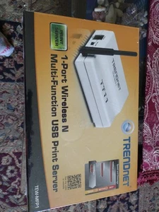 TrendNet 1-port Wireless N multi-function USB Print Server TEW-MFP1 - Zdjęcie 1 z 6