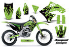 Graphics Kit Sticker Decal Wrap For Kawasaki Kx 250F 2009 Diamond Flames Green