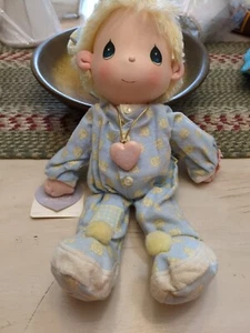 VTG 1985 Precious Moments Last Forever Frankie Doll Heaven Bless Us Heart Locket - Picture 1 of 12