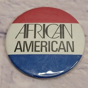 Vintage African American Button Pin Red White Blue USA Patriotic History Pinback - Picture 1 of 3