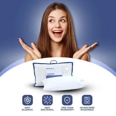 Ultimate Quality 100% Hungarian Goose Down Pillow Super Soft & Hypoallergenic - Image 1 of 4