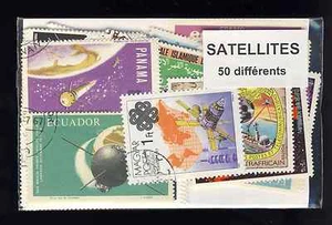 Satelliten 50 verschiedene Marken gestempelt - Bild 1 von 1