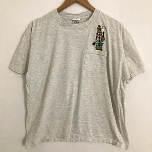 Vtg Disney Store Goofy USA Made Shirt XL Embroidered Single Stitch Pocket 90s - Imagen 1 de 9
