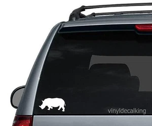 Rhinoceros Decal, Vinyl Truck, Boat, Hunting Window Stickers - Picture 1 of 1